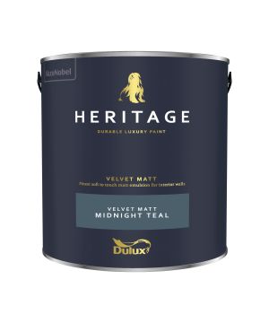 Dulux Heritage Matt Emulsion Midnight Teal 2.5L luxury washable paint