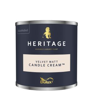 Dulux Heritage Candle Cream 125ml washable matt emulsion paint testerpot