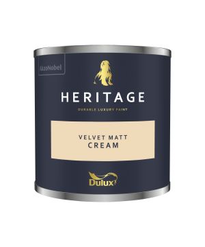 Dulux Heritage 125ml Cream washable matt emulsion interior paint tester pot