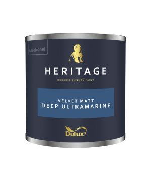 Dulux Heritage Deep Ultramarine 125ml tester pot of luxury washable matt emulsion paint