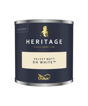Dulux Heritage DH White 125ml matt emulsion interior paint tester pot