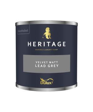 Dulux Heritage Lead Grey 125ml matt emulsion interior paint tester pot