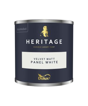 Dulux Heritage Panel White 125ml interior matt emulsion paint tester pot