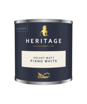 Dulux Heritage Paino White 125ml interior matt emulsion paint tester pot