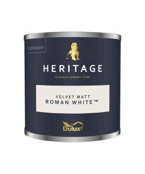 Dulux Heritage 125ml Roman White interior paint matt emulsion tester pot