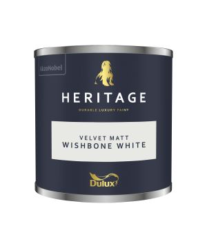 Dulux Heritage Wishbone White 125ml Matt Emulsion Tester Pot