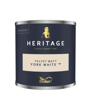 Dulux Heritage York White 125ml matt emulsion interior paint tester pot
