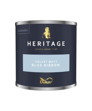 Dulux Heritage 125ml Blue Ribbon matt emulsion interior paint tester pot