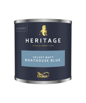 Dulux Heritage Boathouse Blue 125ml matt emulsion paint tester pot