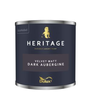 Dulux Heritage Dark Aubergine 125ml matt emulsion paint tester pot