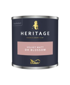 Dulux Heritage DH Blossom 125ml water-based washable matt emulsion interior paint tester pot