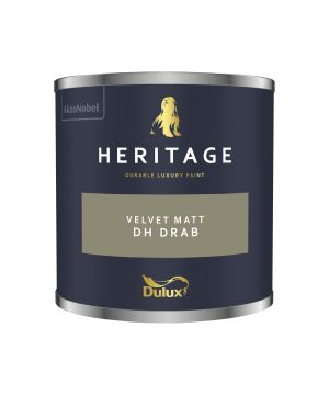 Dulux Heritage DH Drab 125ml interior matt emulsion paint tester pot