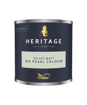 Dulux Heritage DH Pearl interior paint tester pot, 125ml luxury washable matt emulsion