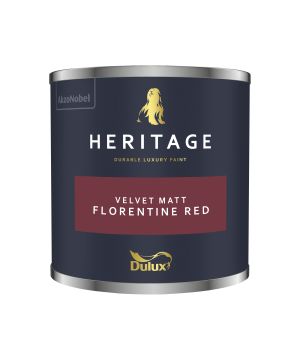 Dulux Heritage Florentine Red 125ml interior paint tester pot in matt emulsion