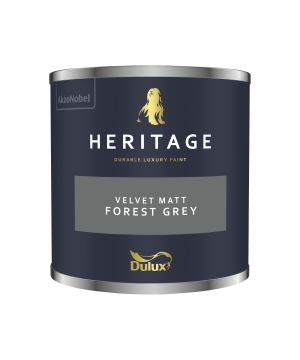 Dulux Heritage Forest Grey 125ml matt emulsion paint tester pot
