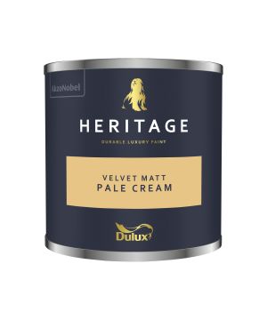 Dulux Heritage Pale Cream 125ml matt emulsion interior paint tester pot
