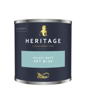 Dulux Heritage Sky Blue 125ml matt emulsion paint tester pot