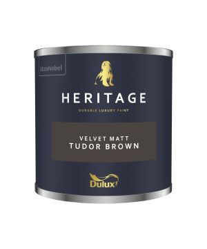 Dulux Heritage Tudor Brown 125ml interior matt emulsion paint tester pot