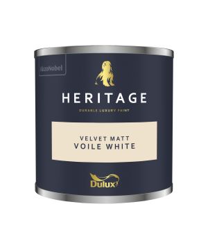 Dulux Heritage Viole White 125ml interior matt emulsion paint tester pot