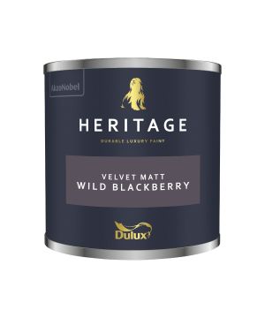 Dulux Heritage Wild Blackberry 125ml interior paint tester pot in luxury washable matt emulsion
