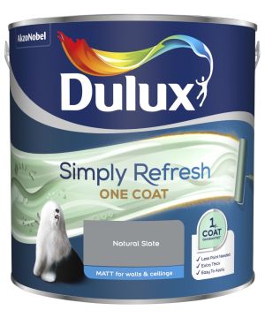 Dulux Simply Refresh 2.5L Natural Slate One Coat Matt Emulsion Paint