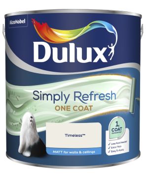 Dulux Simply Refresh One Coat Matt Emulsion Paint in Timeless, 2.5L