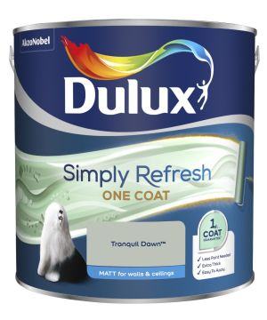 Dulux Simply Refresh One Coat Matt Emulsion Paint in Tranquil Dawn, 2.5L