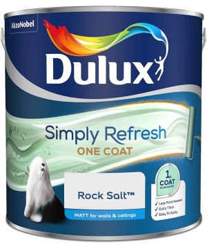 Dulux Simply Refresh One Coat Matt Emulsion Paint in Rock Salt, 2.5L