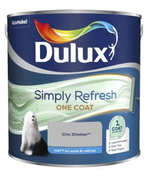 Dulux Simply Refresh One Coat Matt Emulsion Paint in Chic Shadow, 2.5L