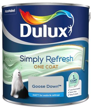 Dulux Simply Refresh One Coat Matt Emulsion Paint in Goose Down, 2.5L tin