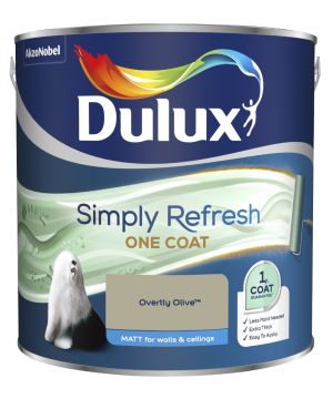 Dulux Simply Refresh One Coat Matt Emulsion Paint Overtly Olive 2.5L
