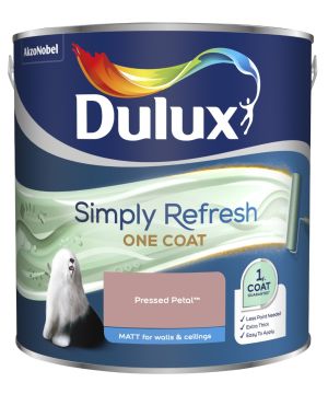 Dulux Simply Refresh One Coat Matt Emulsion Paint Pressed Petal 2.5L
