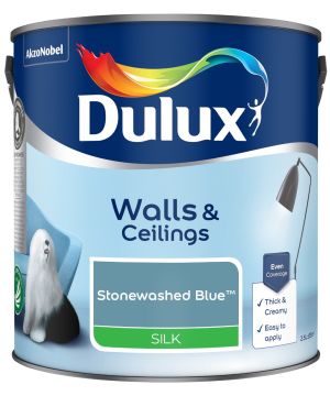 Dulux Silk Emulsion Paint Stonewashed Blue 2.5L tin