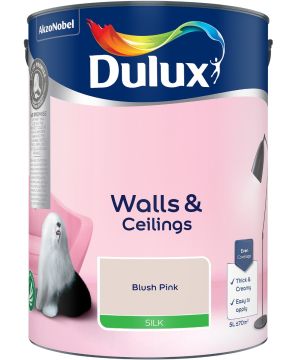 Dulux Blush Pink 5L Silk Emulsion Paint tin