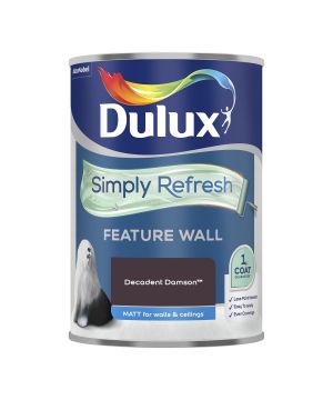 Dulux Simply Refresh Feature Wall Matt Paint in Decadent Damson, 1.25L
