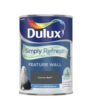 Dulux Simply Refresh Feature Wall Matt Paint Cannon Ball 1.25L