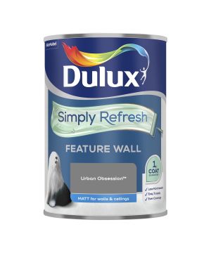 Dulux Simply Refresh Feature Wall Matt Paint in Urban Obsession, 1.25L matt emulsion tin