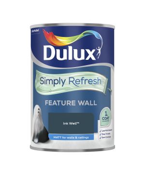 Dulux Simply Refresh Feature Wall Matt Paint in Ink Well, 1.25L
