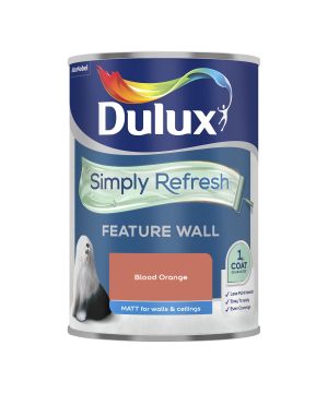 Dulux Simply Refresh Feature Wall Matt Paint in Blood Orange, 1.25L