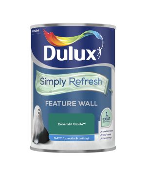 Dulux Simply Refresh Feature Wall Matt Paint in Emerald Glade, 1.25L