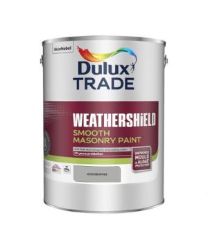 Dulux Trade Weathershield Smooth Masonry Paint - Goosewing - 5L