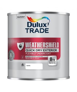 Dulux Trade Weathershield Quick Dry Exterior Flexible Undercoat 1L water-based paint