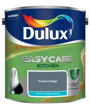 Dulux Easycare Kitchen Matt Emulsion Paint in Faded Indigo, 2.5L