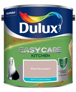 Dulux Easycare Kitchen Matt Emulsion Paint Pink Parchment 2.5L grease resistant washable