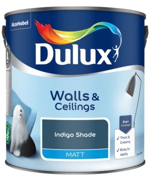 Dulux Matt Emulsion Paint in Indigo Shade, 2.5L tin