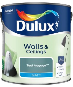 Dulux 2.5L Teal Voyage Matt Emulsion Paint tin