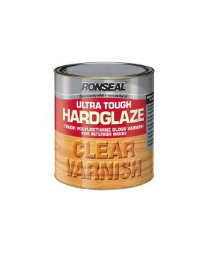 Ronseal Ultra Tough Hardglaze Varnish 250ml Clear Gloss tin
