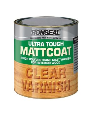 Ronseal Ultra Tough Mattcoat Varnish Clear Matt 2.5L tin