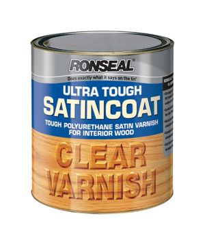 Ronseal Ultra Tough Satincoat Varnish Clear Satin 2.5L tin