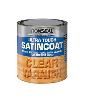 Ronseal Ultra Tough Satincoat Varnish 750ml Clear Satin